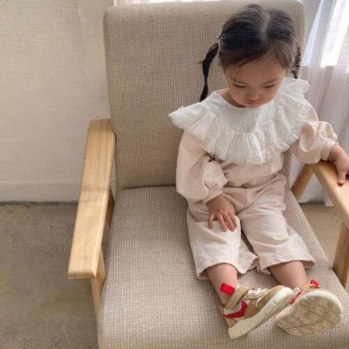 2021 Spring New Arrival Girls Long Sleeve 2 Pieces Suit Kids Lace Top+pants Kids Clothes