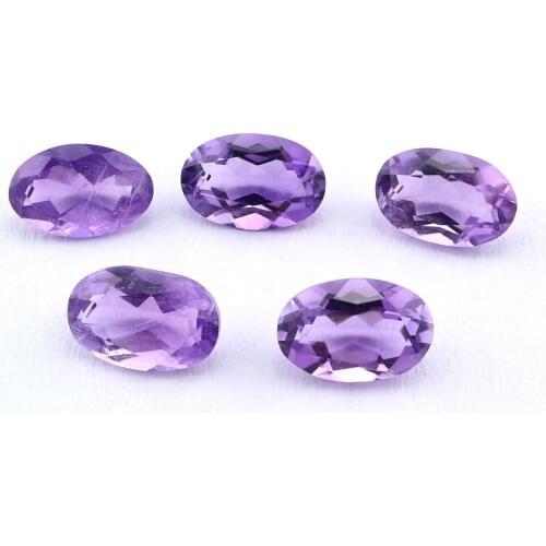 1Pcs Oval Purple Amethyst February Birthstone Faceted Cut Loose Gemstone Natural Semi Precious Stone DIY Jewelry Supplie 4120123