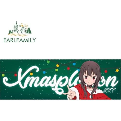 EARLFAMILY 13cm x 9.2cm for Megumin Slap Anime Graffiti Car Stickers Campervan Decal Motorcycle Surfboard Laptop Decals Decor