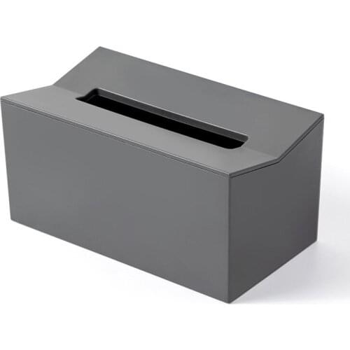 Kitchen Tissue Box Cover Napkin Holder for Paper Towels Box for Napkins Tissue Dispenser Wall Mounted Container for Wipes Gray