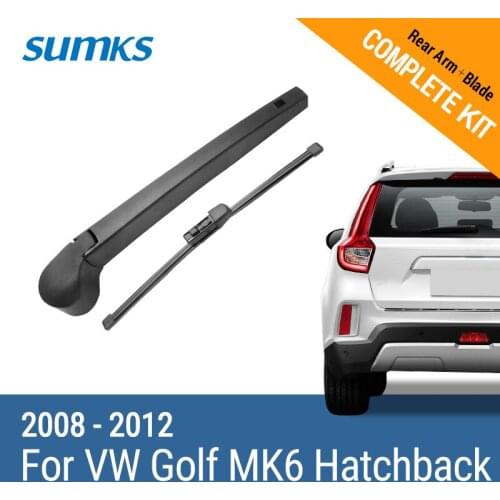 SUMKS Rear Wiper & Arm for VW Golf MK6 Hatchback 2008 2009 2010 2011 2012