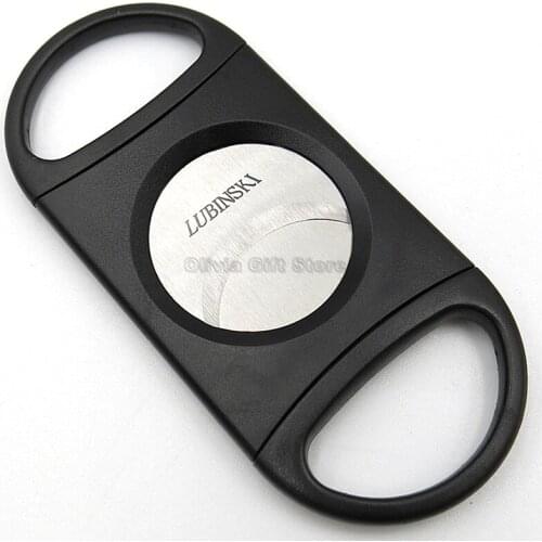 LUBINSKI 80 Ring Plastic And Metal Dual Blades New Cigar Scissors Tobacco Cigarette Cutter Cutter Mens Smoking Tool