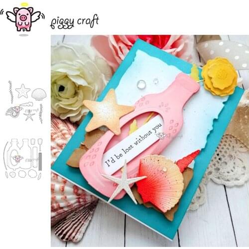 Piggy Craft metal cutting dies cut die mold Shell drift bottle Scrapbook paper craft knife mould blade punch stencils dies