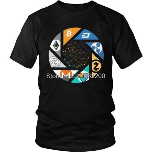 Tshirts Bitcoin Men Novelty Tee Tops Cotton T Shirt Short Sleeve Cryptocurrency Crypto Btc Blockchain Geek T-shirts Gift Clothes