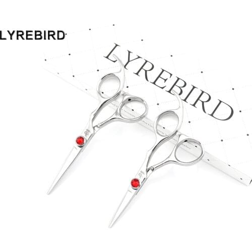 Hair scissors 440C Japan hair shears 4.5 INCH 5 INCH Hair cutting scissors Big red stone good quality Lyrebird HIGH CLASS NEW
