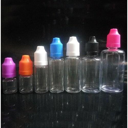 500pcs Empty PET Plastic Dropper bottles 3ml 5ml 10ml 15ml 20ml 30ml 50ml 100ml E Liquid Refillable Bottle For E juice Nail Gel