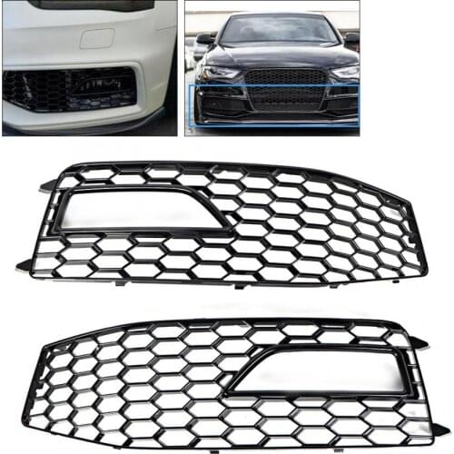 Car Modification Tool Front Bumper Fog Light Grilles Fit for Audi A4 S4 B8.5 2013 2014 2015 car accessories
