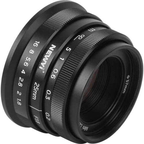 NEWYI 25mm f1.8 Manual Portrait Fixed Focal APS-C Lens for Sony A9 A7 Series A6600 A6400 A6000 E Mount for M4/3 Mount Camera