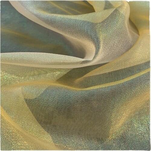 Width 57" Solid Color Fashion Simple Organza Fabric By The Half Yard For dress Skirt Hanfu Material