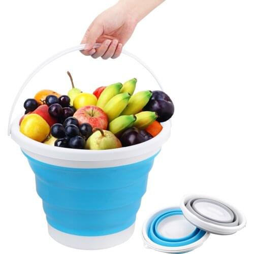 For Tourism Outdoor Fishing Promotion Camping Car Wash Bucket PP Save Space Foldable Bucket Portable