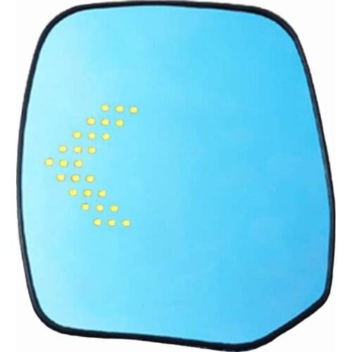 LED car side rear view mirror Glass anti defogging dazzling blue wide angal turn signal lamp heated for Nissan Patororu patrol