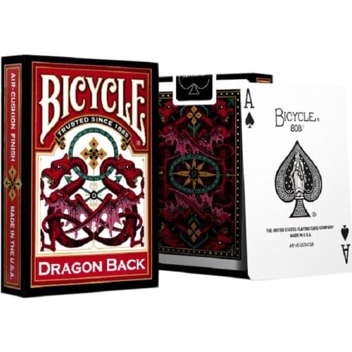 Bicycle Red Dragon Back Playing Cards Deck USPCC Collectable Poker Magic Card Games Magic Tricks Props for Magician