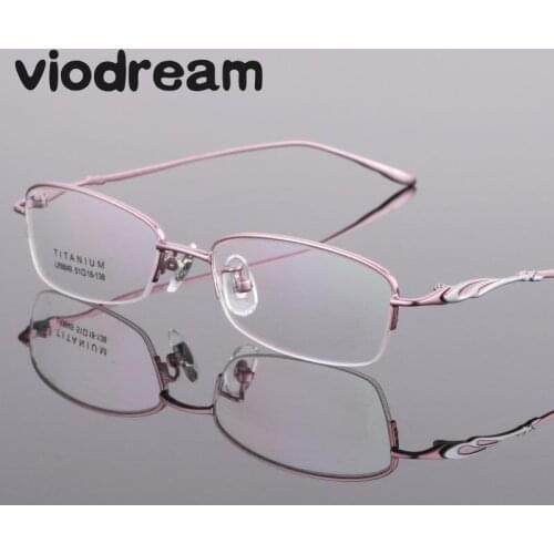 Viodream Super Light Titanium Prescription Eyewear Eyeglass Frames Optical Glasses Frame For Women Oculos De Grau