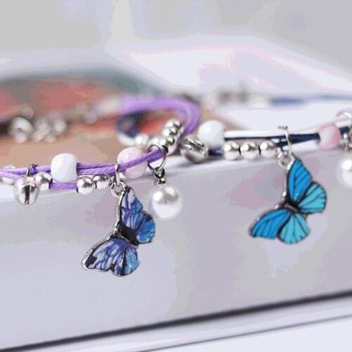 Pulseras Mujer 2021 Bracelet Femme Bangles for Women Charm Butterfly Bracelet Simple Jewelry pulsera tobillo mujer