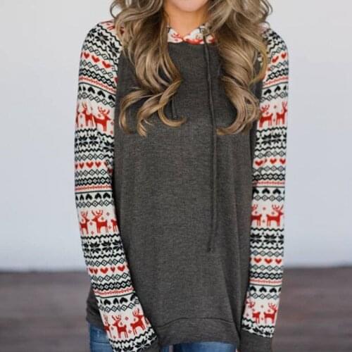 2019 Women Ladies Christmas Jumper Sweatshirt Hoodies Winter Pullover Blouse Top Xmas