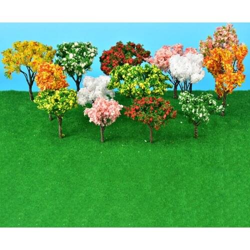1pc/2pc/5pc DIY Iron wire Model Flower Cherry Trees Model Landscape Train Layout Garden Scenery Miniature