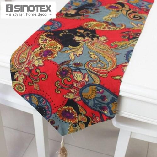 1 PCS Holidays Floral Embroidered Table Cloth Table Runner Flag Tablecloth Linen&Cotton 4 Sizes