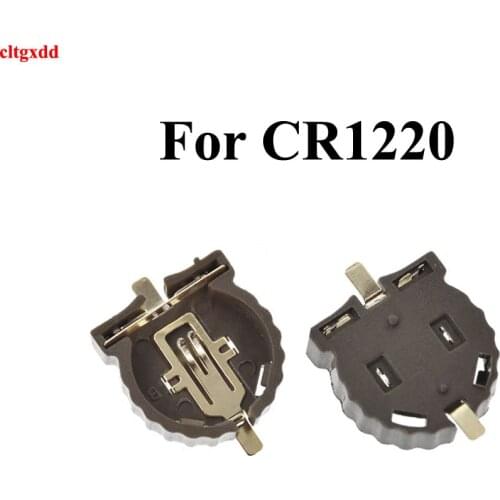10Pcs CR1220 Button Battery Holder 3V Button Battery Holder SMD Package Plating Temperature