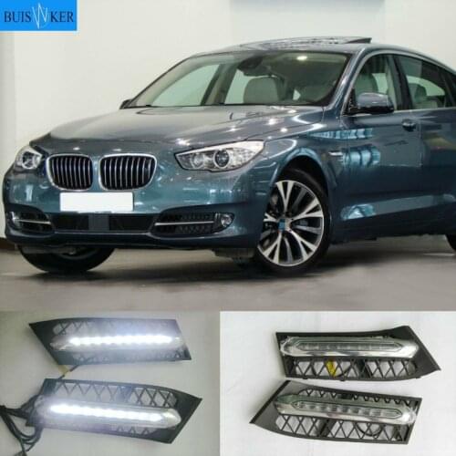 2pcs LED DRL car accessories fog 535i 550i daytime running light Car bumper headlamp For BMW GT headlight 2010~2013