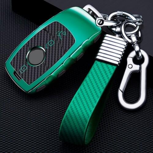 TPU+Fiber striation Car key bag car key case car key chain suitable for benz GLS450 GLE53 G500 C43 G63 AMG