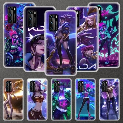 League Legends LOL Kda Hero Case for Huawei P30 P40 Lite P20 Pro P Smart S Z Plus 2019 Mate 20 Clear Soft Mobile Phone Cover
