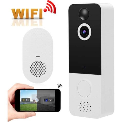 Door bell camera 1080P WiFi Video Doorbell PIR Night Vision APP Remote with Ding Dong Bell for Villa Home Office Apartment
