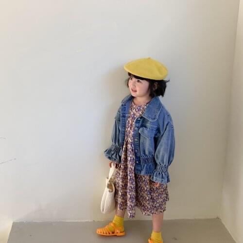 Retro Jean Spring Autumn Coat Girls Kids Outerwear Teenage Top Children Clothes Costume Evening Party High Quality