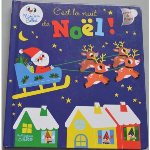 Parent Child Kids French Book Early Education Christmas Story Lovely Cute Pictures Cardboard Book Age 2 up