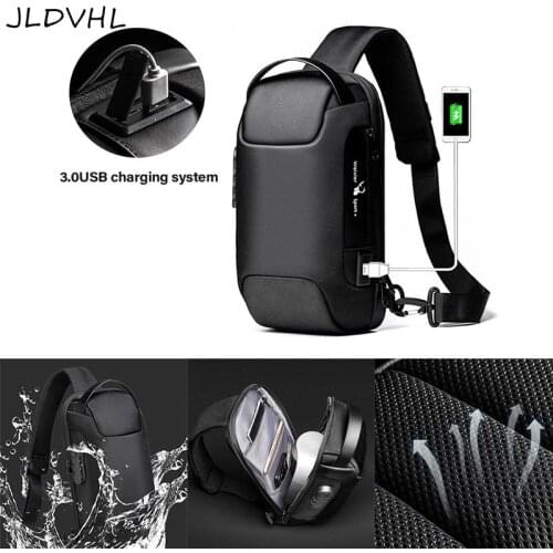 2021 Hot Chest Bag New Anti-thief Men Crossbody Bag Waterproof Shoulder Bags USB Charging Short Trip For Male Travel Pack