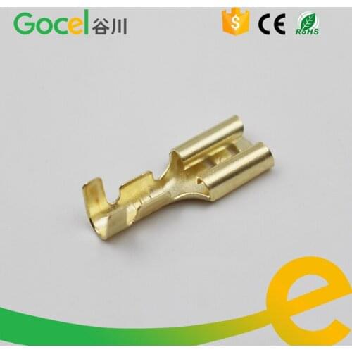 6.3mm Iron meterial female terminal,250 wire crimp terminal,DJ622-D6.3C