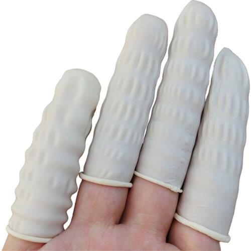 500g Durable White Latex Rubber Finger Cots Safety Work Gloves Antislip For Chalk Protectors Finger Cots Latex Fingertip Covers