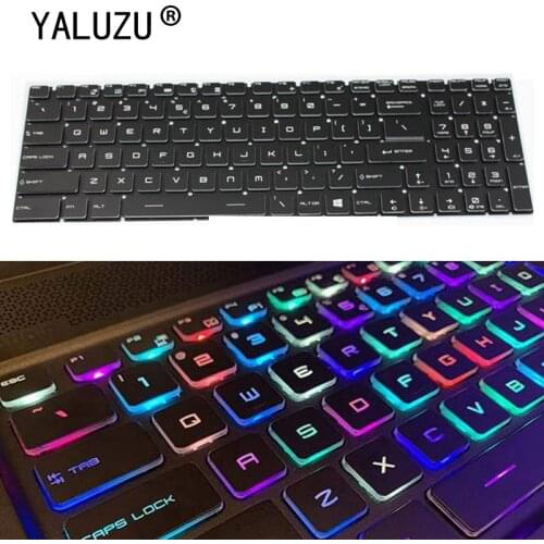 YALUZU Per-key RGB backlit full color English Keyboard for MSI GE63 GE73 GS73 Raider 8RE 8RF GS63 GS73 Stealth 8RD 8RE GT63 US