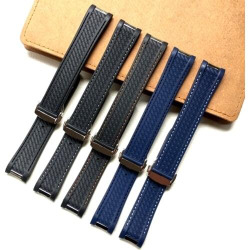 Watch Band For Omega SEAMASTER 300 AT150 DE VILLE SPEEDMASTER Soft Silicone Rubber Watch Strap Watch Accessories Watch Bracelet