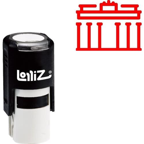 LolliZ Brandenburg Gate Self-Inking Rubber Stamp - Modern Symbol Series