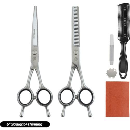 Univinlions 6.0/7.0 Inch Scissors For Dog Grooming Hair Cutting Tools Hair Scissors Kit For Home Grommer Salon Barber Shears
