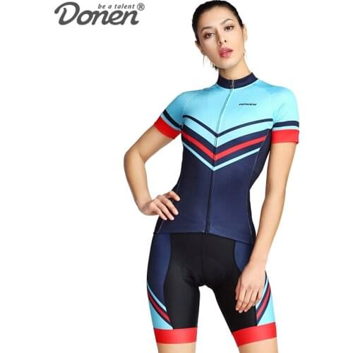 DONEN Cycling jersey cycling shorts Summer Style cycling set Bicycle Quick Drying Short Sleeve Breathable Maillot Ropa Ciclismo