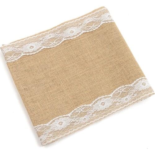 Jute Table Runner Vintage Burlap Linen Natural Jute for Wedding Festival Party Event Decorations Dining Room Table Runners