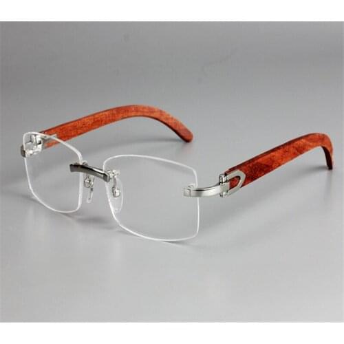 Vintage Rimless Readers Glasses Frame Men Optical Eyewear Brand Designer Anti-fatigue Computer Reading Eyeglasses for Mens