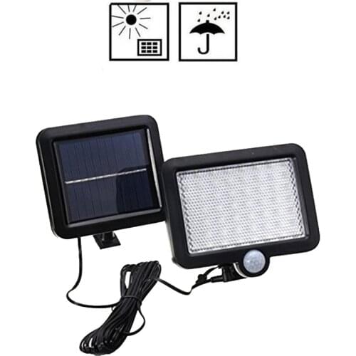 Waterproof 56/100 LED Solar Panel Power Light PIR Motion Sensor Wall solar Lamp Outdoor Path Yard Garden Night Light split mount