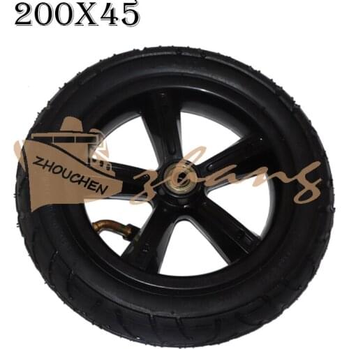 6mm 8mm 10mm inner hole high quality wheel 200x45 wheel 8 inch caster with tire and inner tube motorcycle parts electric scooter