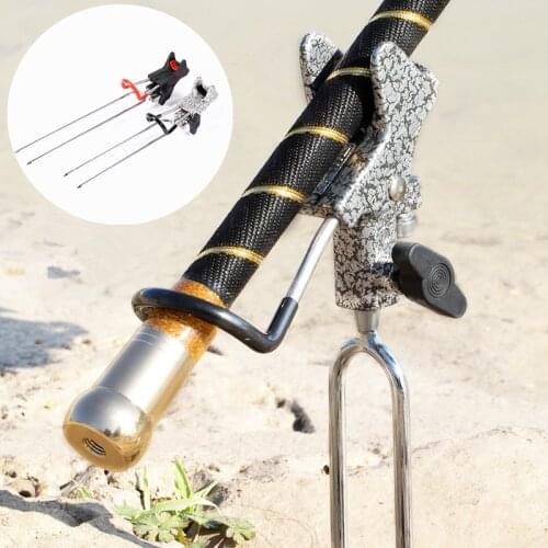 1pcs Fishing Rod Holder Spring Automatic Fishing Stainless Steel Tackle Outdoor Fishing Accessories Bracket