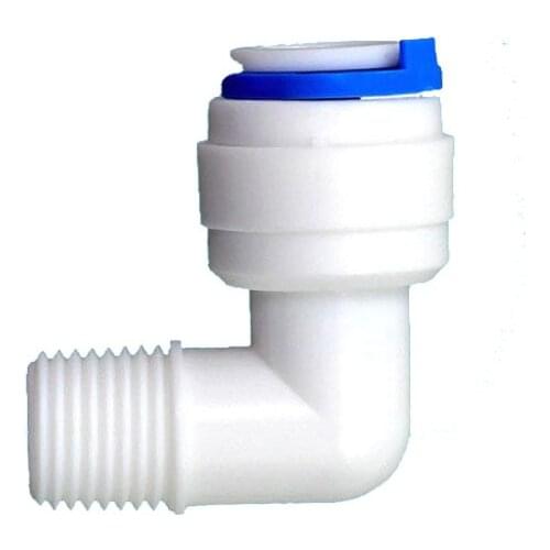 1 pcs 1/8" Hose 1/4" Male threaded Elbow Connection Quick Connect RO Water System pipe Connector Fittings free shipping