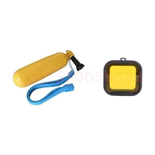 2 in1 GoPro Hero3 3+ Yellow Diving Housing Filters + Camera Mount Handheld Grip Float Stick Monopod SJ4000 + Exempt postage