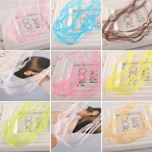 25 Yards\lot 6 mm Width Chiffon Organza Ribbon Wedding Christmas Valentines Day Decoration Gift Wrapping Handmade DIY Material