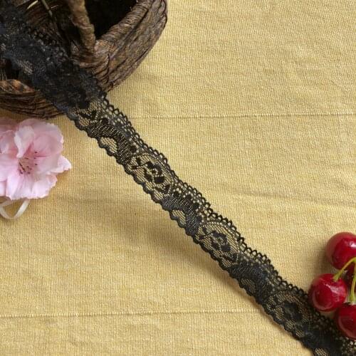3cm S1077 Fashion High Quality Handmade DIY Black Eyelash Lace Trimming,chantilly lace fabric