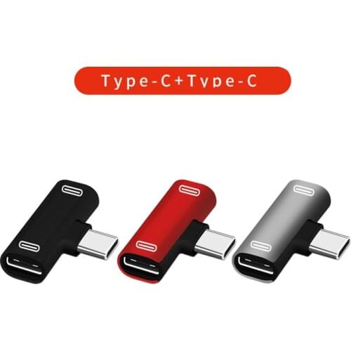3 In 1 Double Type C Jack To Earphone Listen Music Converter For Huawei Xiaomi Charging Converter Phone Charge Jack Adapter
