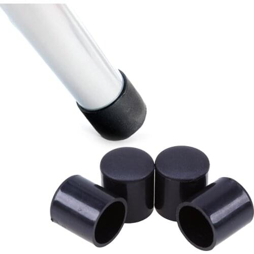 4pcs Plastic Furniture Legs Round Anti-Slip Table Foot Dust Cover Socks Floor Protector Black Caps for Chair Leg 16/19/22/25mm