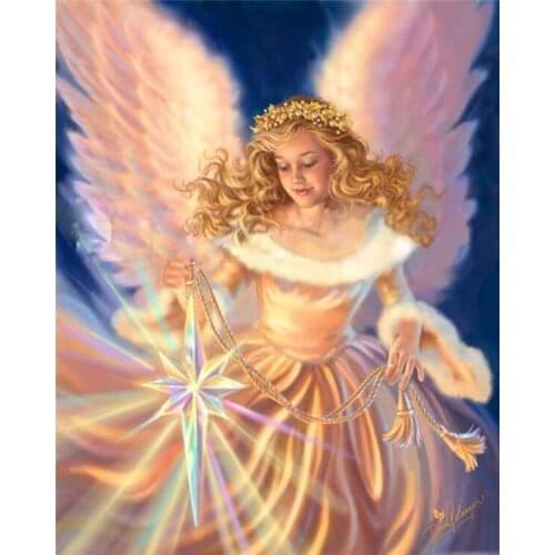 5D Embroidery Cute Angel Cross Stitch Resin Square/round Sets Decorative Diy Diamond Painting Full Drill Picture By Numbers