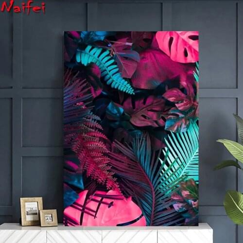 Banana Leaf diamond painting full square round drill square round diamond embroidery plant still life puzzle home decoration