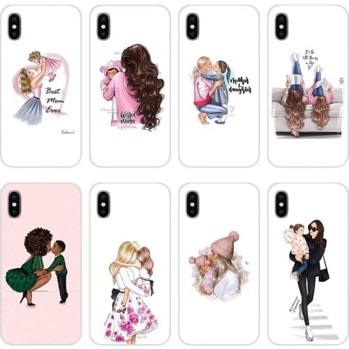 TPU Cover For Huawei Y5 Y6 Y7 Y9 Prime Pro GR3 GR5 2017 2018 2019 Y3II Y5II Y6II Black Brown Hair Baby Mom daughter Girl Son Dad